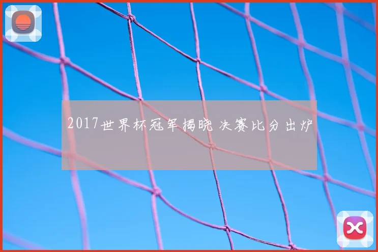 2017世界杯冠军揭晓 决赛比分出炉